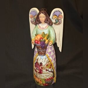 Jim Shore Autumn's Bounty Musical Angel Figurine Fur Elise 2008